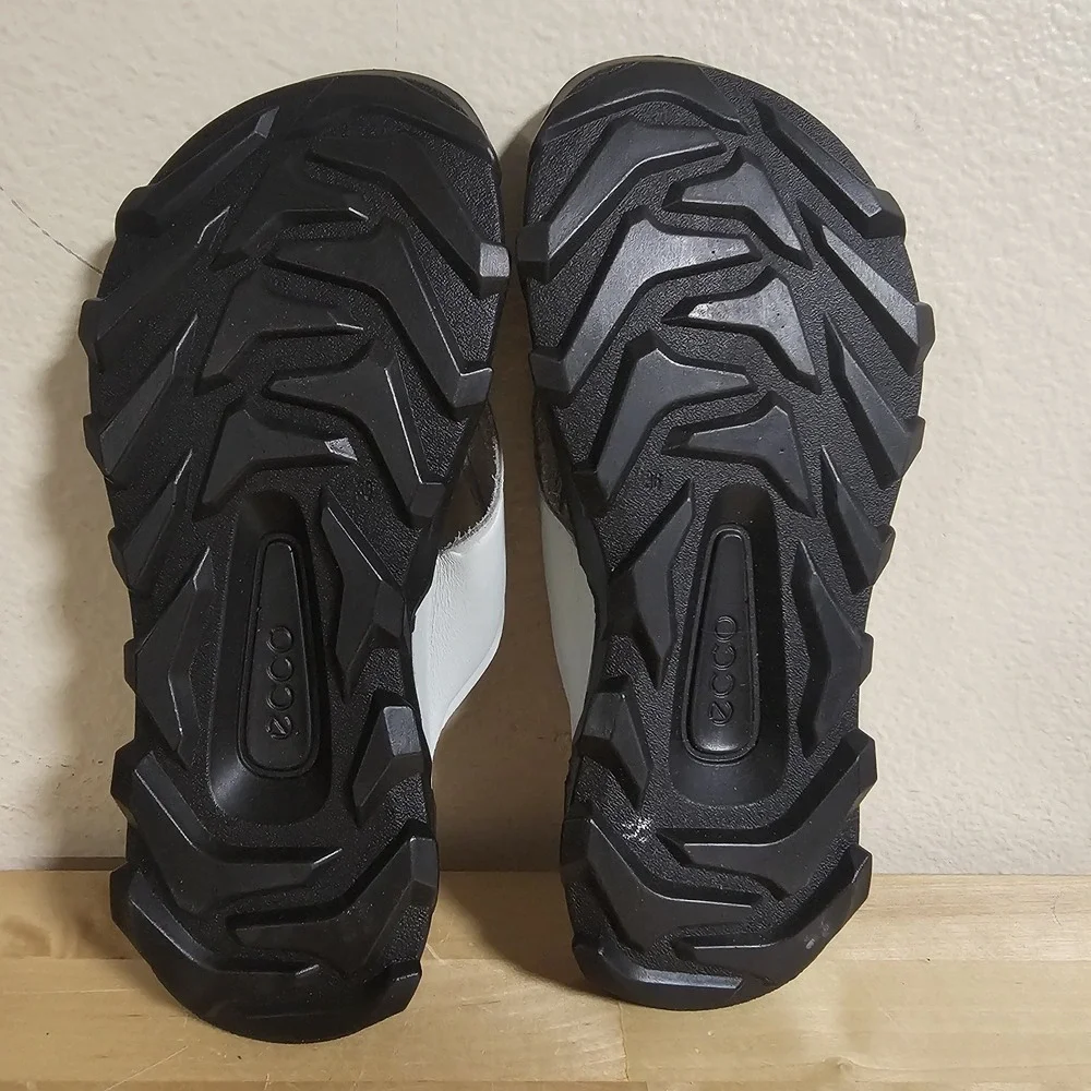 Men's Ecco MX Flipsider Flip Flop Sandals EUR 36 US 2-2.5 Grey And Yellow Upper‎